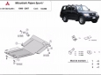 Scut motor și radiator Mitsubishi Pajero Sport 1 3