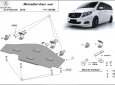 Scut metalic pentru sistemul Stop&Go Mercedes Viano W447, 4x2, 1.6 D 3