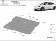 Scut motor faţă din aluminiu Tesla Model 3 AWD 2