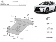 Scut antifurt din aluminiu pentru catalizator Lexus UX 2
