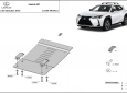 Scut antifurt din aluminiu pentru catalizator Lexus UX 2
