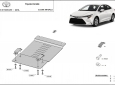 Scut antifurt din aluminiu pentru catalizator Toyota Corolla 2