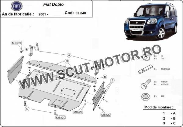 Scut motor și cutie de viteză Fiat Doblo 3