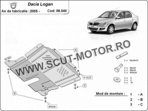 Scut motor Dacia Logan 1 3
