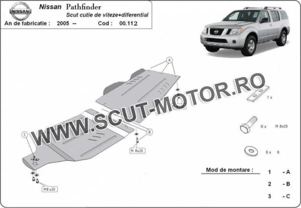 Scut cutie de viteză și reductor Nissan Pathfinder 3