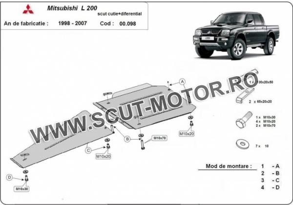 Scut cutie de viteză și diferențial Mitsubishi L 200 4