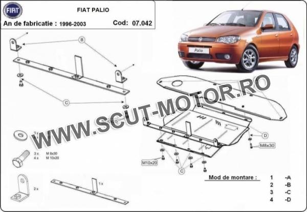 Scut motor, cutie de viteză și diferețial Fiat Palio 3