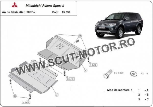 Scut motor și radiator Mitsubishi Pajero Sport 2 3