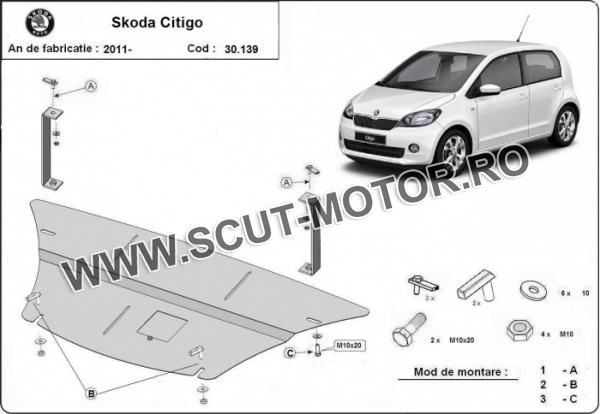 Scut motor și cutie de viteză Skoda Citigo 3