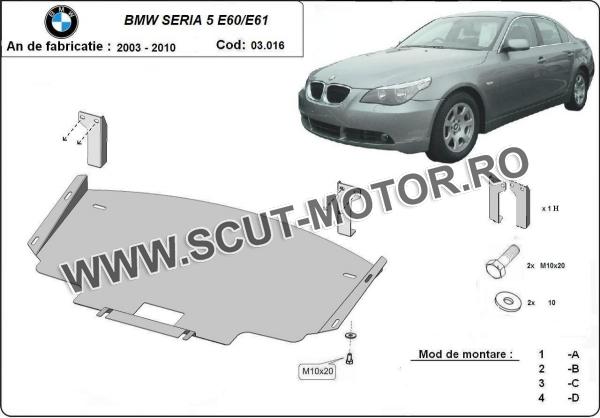 Scut motor BMW Seria 5 E60/E61 cu bară normală 3