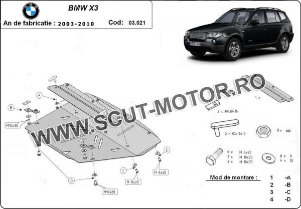 Scut radiator BMW X3 3