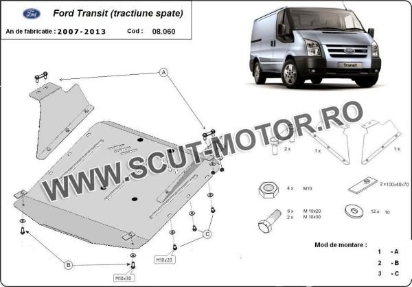 Scut motor Ford Transit - tracțiunea spate 3