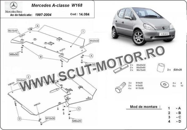 Scut motor Mercedes A-Class W168 3
