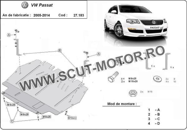 Scut motor VW Passat B6, B7 3