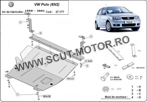 Scut motor și cutie de viteză VW Polo 6n2 3