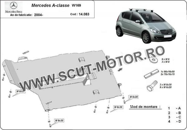 Scut motor și cutie de viteză Mercedes A-Class 3