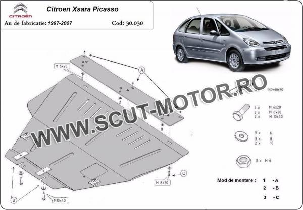 Scut motor și cutie de viteză Citroen Xsara Picasso 3
