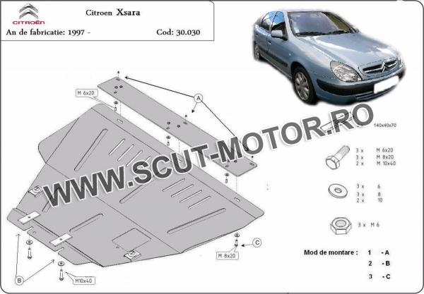Scut motor și cutie de viteză  Citroen Xsara 3