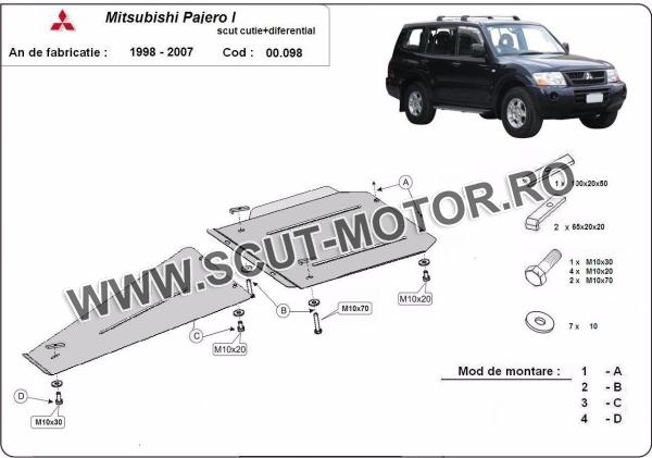 Scut cutie de viteză și diferential Mitsubishi Pajero Sport 1 3