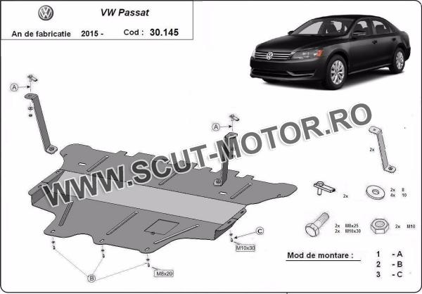 Scut motor Volkswagen Passat B8 - cutie de viteză manuală 3