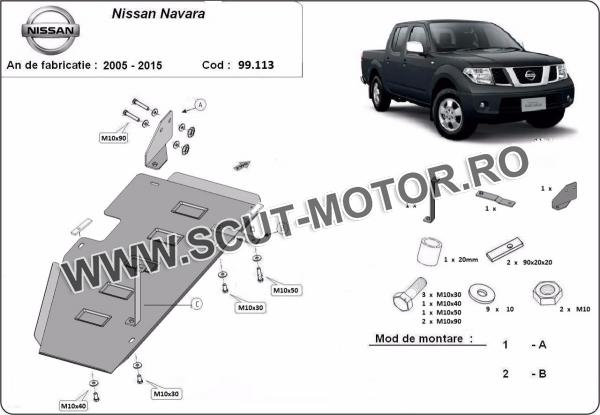 Scut rezervor Nissan Navara D40 3