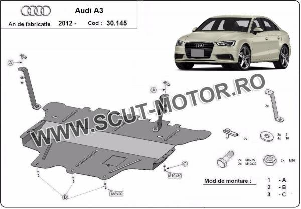 Scut motor Audi A3 (8V) - cutie de viteză manuală 3