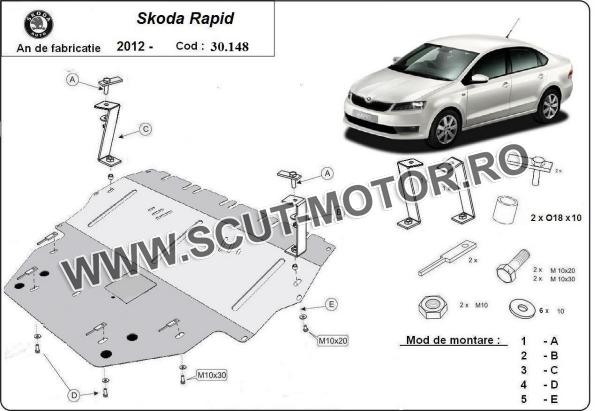 Scut motor Skoda Rapid 3