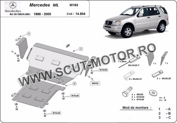 Scut motor Mercedes ML W163 3