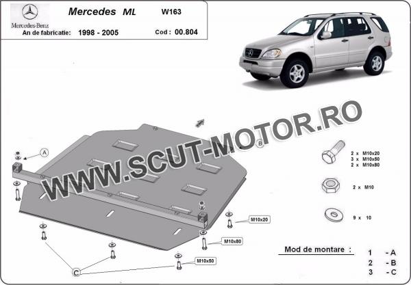 Scut cutie de viteză si reductor Mercedes ML W163 3