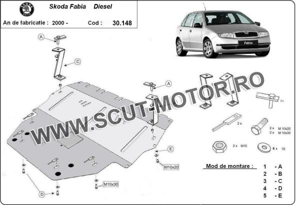 Scut motor Skoda Fabia 1 - Diesel 3