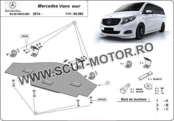 Scut metalic pentru sistemul Stop&Go Mercedes Viano W447, 4x2, 1.6 D 3
