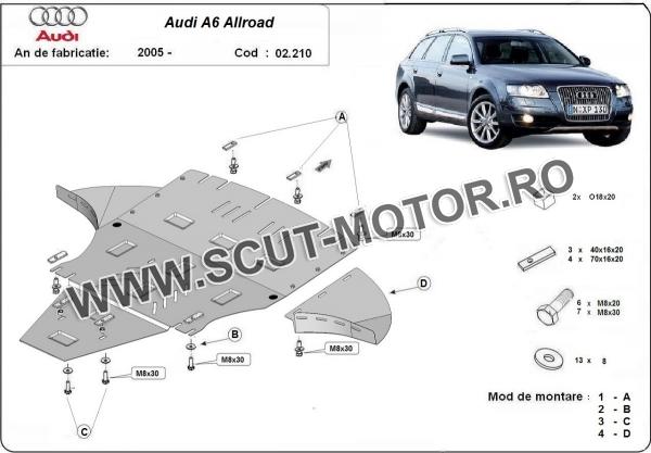 Scut motor Audi A6 Allroad 2 - cu lateral 3