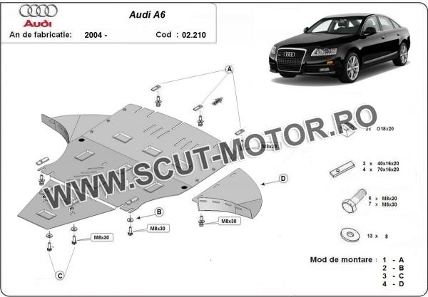 Scut motor Audi A6 cu lateral 3