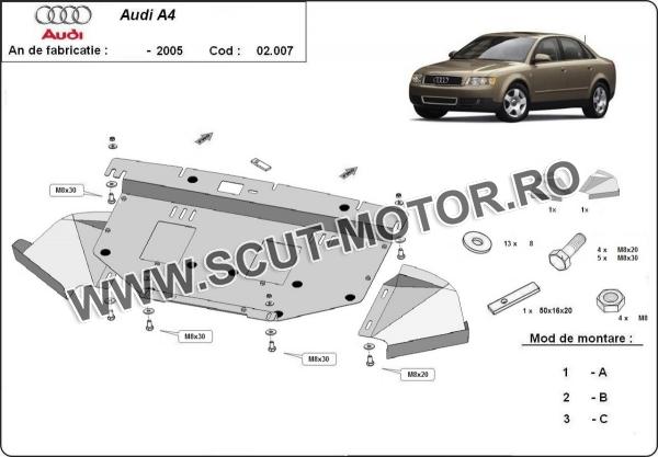 Scut motor Audi A4 B6, 2.5 tdi 3