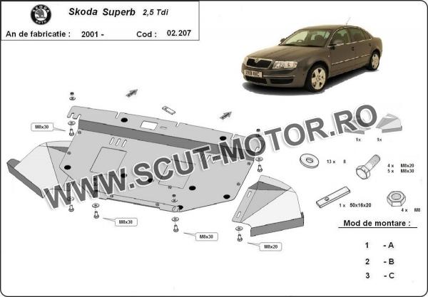 Scut motor Skoda Superb - 2.5 Tdi, V6 3