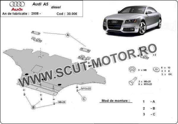 Scut motor Audi A5 - diesel 3