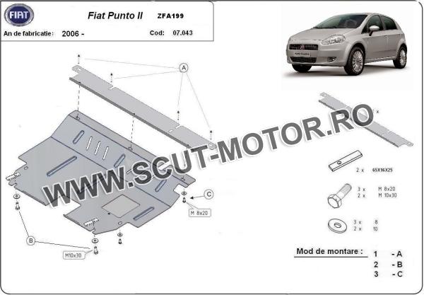 Scut motor Fiat Punto 2 3