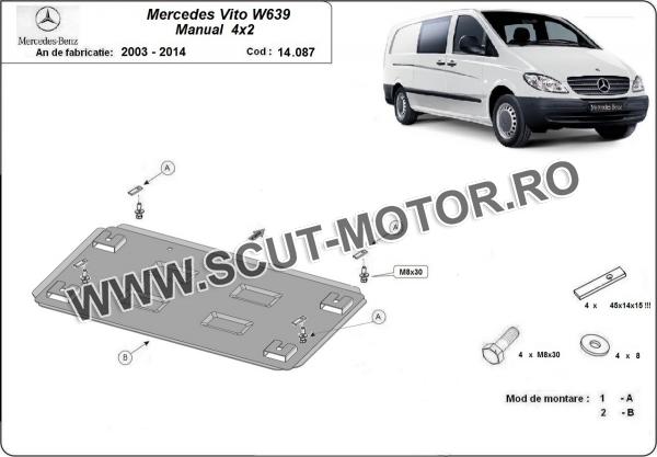 Scut motor metalic Mercedes Vito W639 - 2.2 D 4x2 3