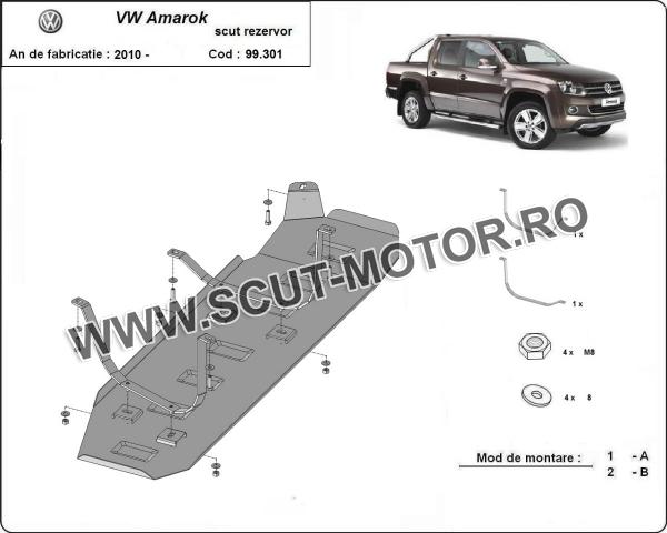 Scut rezervor Volkswagen Amarok - pentru varianta fara scut de plastic 3