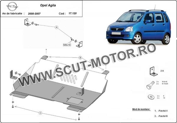 Scut motor Opel Agila (H00) 3