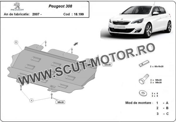 Scut motor Peugeot 308 3
