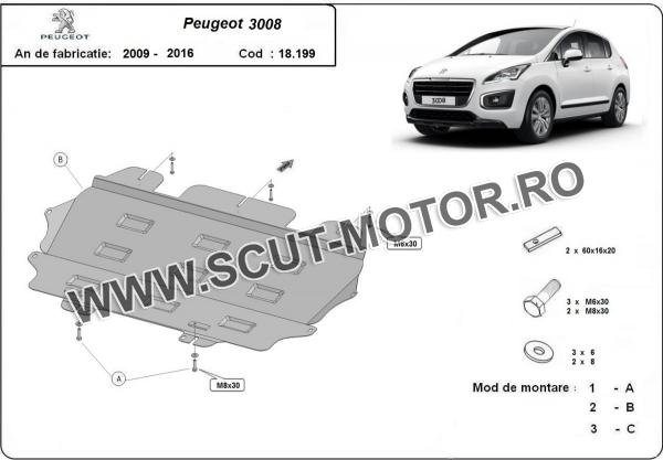 Scut motor și cutie de viteză Peugeot 3008 3