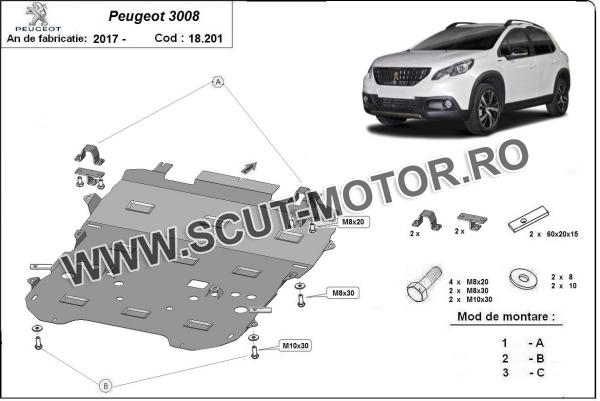 Scut motor și cutie de viteză Peugeot 3008 3