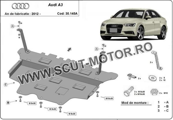 Scut motor Audi A3 (8V) - cutie de viteză automată 3