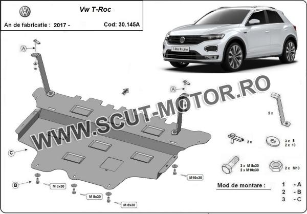 Scut motor Volkswagen T-Roc - cutie de viteză automată 3