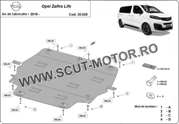 Scut motor metalic Opel Zafira Life 3