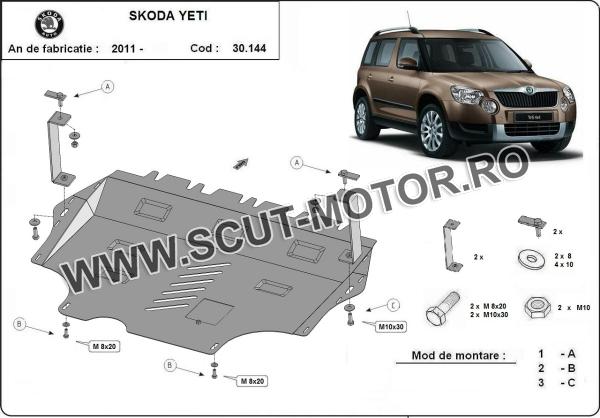 Scut motor Skoda Yeti 3