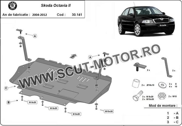Scut motor Skoda Octavia 2 3