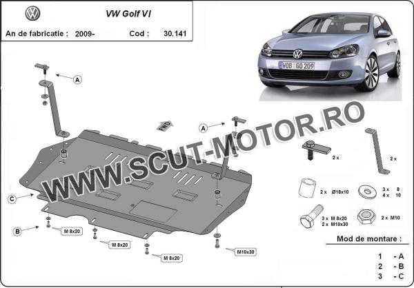 Scut motor VW Golf 6 3