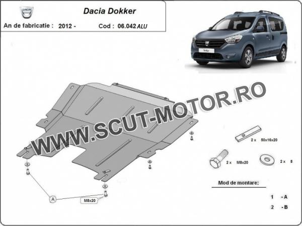 Scut motor metalic din aluminiu Dacia Dokker 3